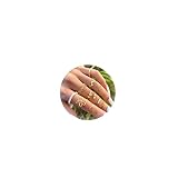 HUASAI Boho Stackable Rings for Women Pearl Beaded Rings for Teen Girls Flower Leaf Wave Stacking Kn