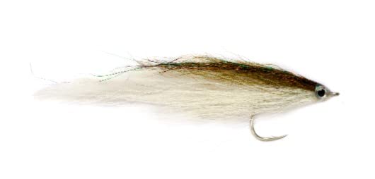 Fulling Mill Deceiver Fly, (Olive/White) Fresh & Saltwater. Size: 2/0