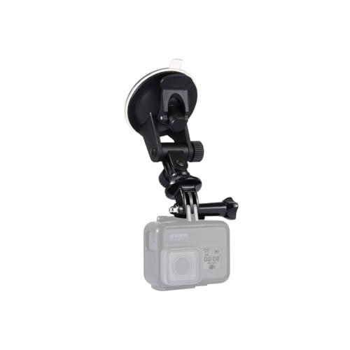 Image of PHOTOMAX Solutions Car Windshield Suction Cup Mount with 1 /4 inch Tripod Screw Super Clamp for DSLR Camera (Universal Mini Camera Suction Mount)