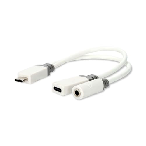 Adaptador USB-C a Jack 3.5 mm Nedis Hembra Cable Redondo de Audio para Móvil y Portátil
