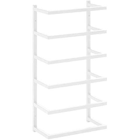 Makastle Wall Mounted Towel Rack, Towel Rack for Bathroom, Metal Bathroom Organizer, Bath Towel Holder Wall for Small Space Bathroom Towel Storage Wall, White 9.4""x4.7""x18.9"" Steel Cover