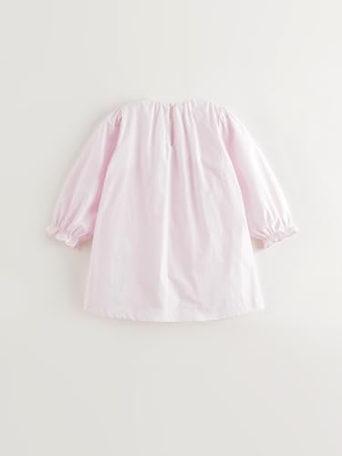 marc & janie Girls Elegant Cotton Dress with Large Bow Soft Breathable Loose Fit Round Neck Dresses 2501773