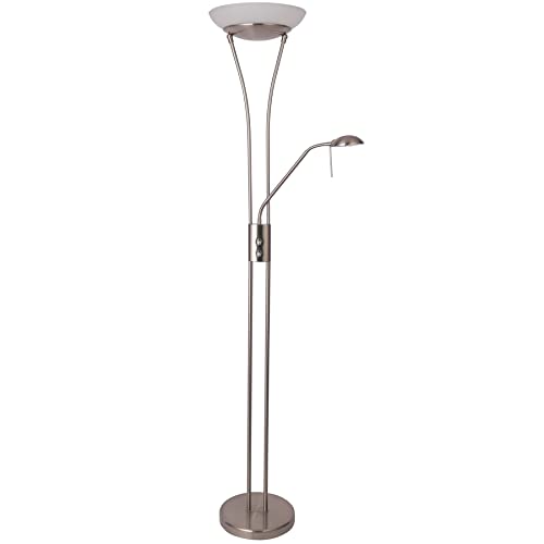 Frisco Mother & Child LED Floor Lamp Satin Chrome