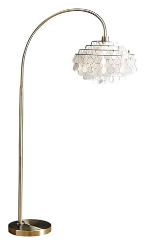 Lampadaire arc luxe américain en nacre lumineuse pour salon chic