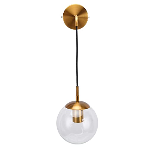 Lámpara de pared de cristal opalino y diseño retro elegante para estudio