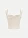 OYOANGLE Girl's Sleeveless Square Neck Cute Tops Wide Straps Ruched Solid Crop Tank Top Summer Clothes Apricot 9 Years