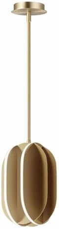 ET2 Interval - 12.5 Inch 26W 1 LED Small Ellipse Pendant-Satin Brass Finish