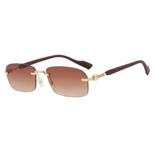 Lunettes de soleil sans monture à protection UV400 et branches grainées ergonomiques