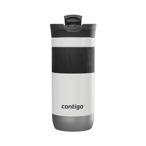 Image of Contigo Byron 2.0 Snapseal Travel Mug - Premium Stainless Steel Insulated Coffee Mug with Leakproof Lid, 470 ml Thermal Vacuum Flask for Hot & Cold Beverages