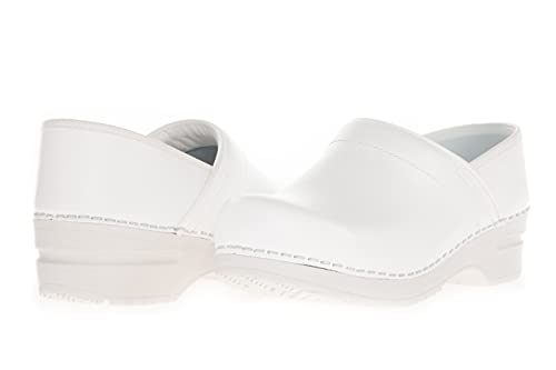 Sanita Pu-Coated Leather Clogs For Women - Arch Support, Durable, Closed-Back, Apma-Approved Slip-On Shoes - White, Womens 6.5-7 #TOP6