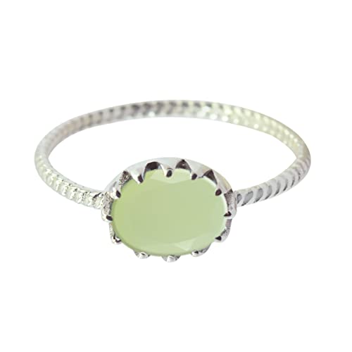 Bague de fête des mères en argent 925 ovale pour un cadeau unique