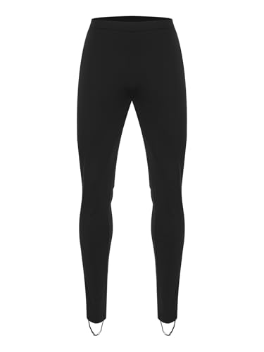 Oyolan - Oyolan Homme Pantalon Patinage Artistique Collant Legging Sport Danse Entraînement Noir M