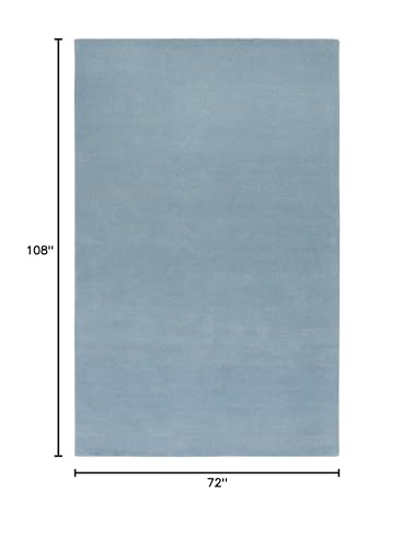 Tapete SAFAVIEH 6 ft x 9 ft azul de lana hecho a mano miniatura 2