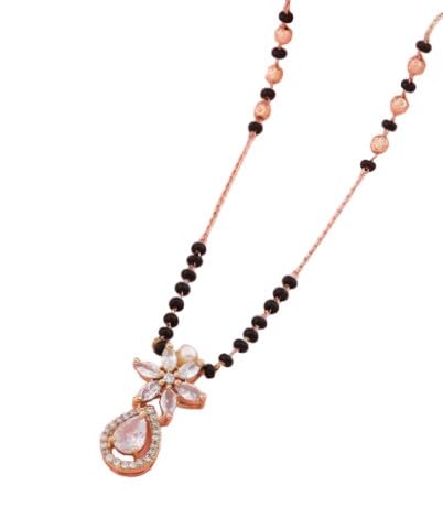 See full amazon price history chart for instaZONE Flower Cubic Zirconia Copper Rose Gold Beads Neck Mangalsutra Women instaZONE Flower Cubic Zirconia Copper Rose Gold Beads Neck Mangalsutra Women (B0D5ST2R5B) Amazon Price History, Amazon Price Tracker