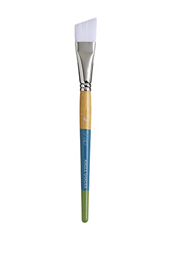 Brochas de presión Princeton taklon blanco pincel angular de 1,9 cm 1