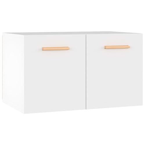 vidaXL Armario de Pared Estante Flotante Almacenaje Salón Sala de Estar Hogar Muebles Decoración Madera Contrachapada Blanco 60x36,5x35 cm