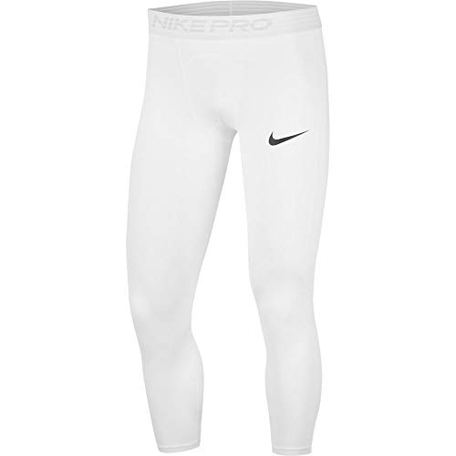Nike Pro Tights 3/4 White/Black LG