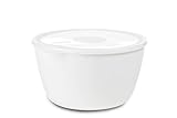 Inklusive Deckel Mepal Schale mit Deckel volumia 3 L, Melamine, Weiß, 25 x 23.3 x 13.2 cm