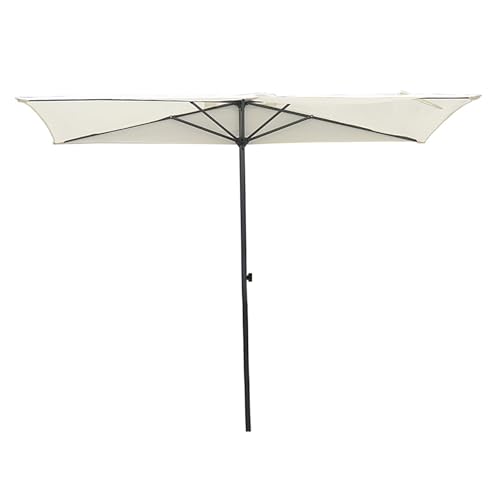 Ombrellone da esterno – 2,4 x 1,2 m, mezzo rettangolare, altezza regolabile per parete, appartamento, balcone, terrazza, veranda