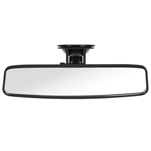 QWORK® Rétroviseur Intérieur Universel à Ventouse 245 x 70 mm, Grand Angle Réglable à 360°, pour Conduite Accompagnée et Voiture