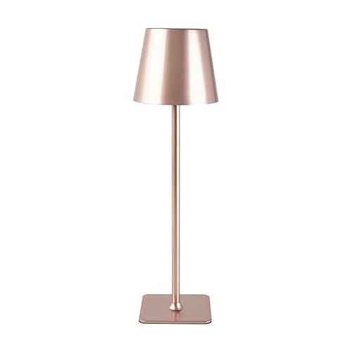 Mikasa Rechargeable LED Table Lamp, 15 Inch Cordless Accent Lamp with Touch Control Dimming, 3 Color Temperatures, 5000mAh Battery, Up to 30 Hours Runtime, Pink, Home Decor Lamp for Living Room