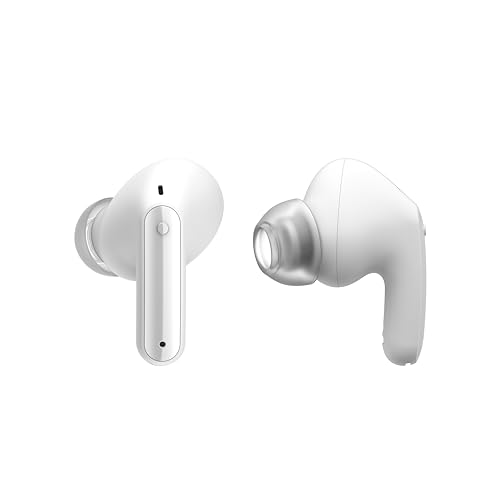 LG Electronics Tone Free FP9 Casque Bluetooth True Wireless in Ear, Audio Meridian, Suppression du Bruit, Plug & sans Fil, étui UVo antibactérien, jusqu'à 24 Heures d'autonomie, IPX4 White