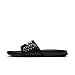 Nike Women's Benassi Just Do It Sandal, Black/White, 5 Regular US