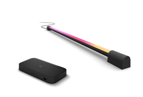 Philips Hue Paket HDMI Sync Box 8K + Gradient Light Tube Compact Schwarz – Immersives und Elegantes Erlebnis