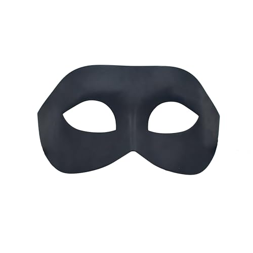 Wildarms Masques de bal masqué pour homme – Masque noir élégant et mystérieux demi-visage minimaliste Mardi Gras Halloween (demi-visage noir, minimaliste, 1)