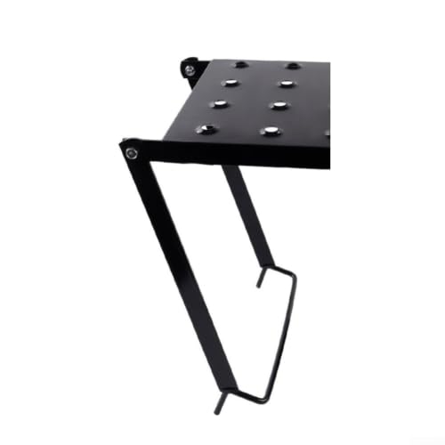 Estante de escalera de aluminio portátil negro de 34,5 x 26,8 x 39 cm para cocina y baño 7