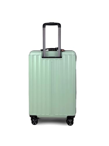 Image of Move-Meant Set of 2 ROAMIFY Small & Medium Check-in Suitcase | 55 Cm & 66 Cm | 360 Degree 8 Wheels Number Lock Polycarbonate HPS Green Trolley Bag | Luggage for Travel - Pack of