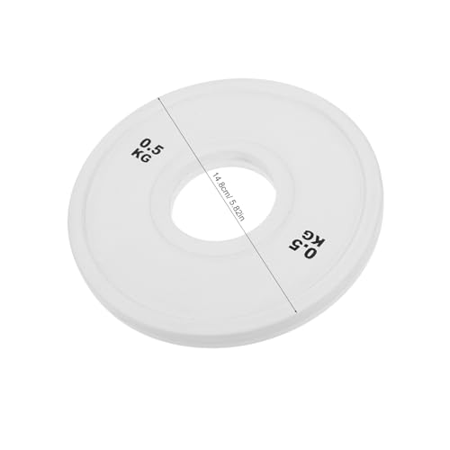 Plaques poids caoutchouc blanches pour halteres et barres de musculation