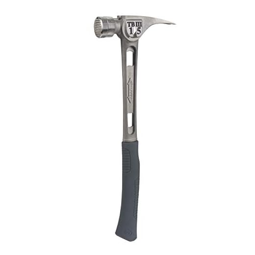 Stiletto TB3MC 15oz. Ti-Bone 3 Titanium Hammer with Milled Face, Curved Handle and New Improved Model Anti-rotational Face