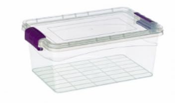 Set Of Two Plastic Storage Box Boxes Lid Handles Food Container Home Kitchen Office Box UK (10L) โ image 1