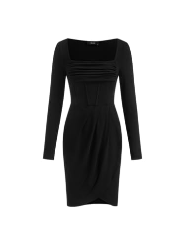 CIDER Womens Long Sleeve Cocktail Dress Party Bodycon Dress