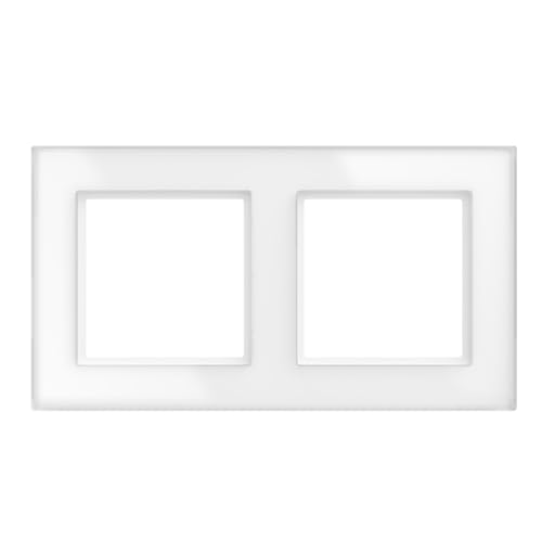 Preisvergleich Produktbild Homematic IP Glasrahmen, 2-Fach, weiß, HmIP-GF2