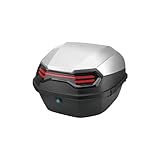 バイク用 リアボックス リーベン トップケース 40L 軽量 防水 防塵 (シルバー)