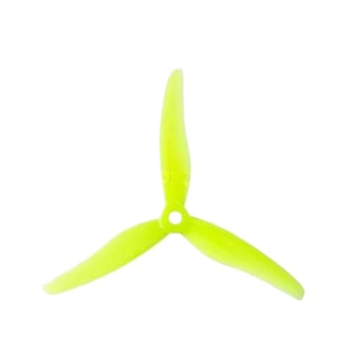 4PCS 51433 5INCH TRI PROPELLER PROPS CW CCW 3 FOR FPV RACING DRONE DRONE BRUSHLESSモーター類似のFPVドローンモデルと互換性(2 pairs Yellow)