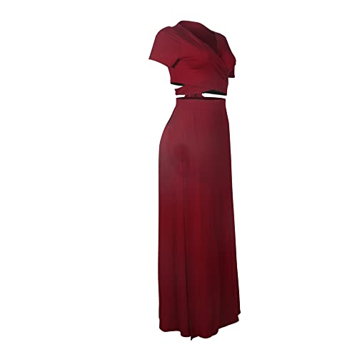 Image of MESLIMA Two Piece Dresses Sets for Women Summer Boho Maxi Dresses
