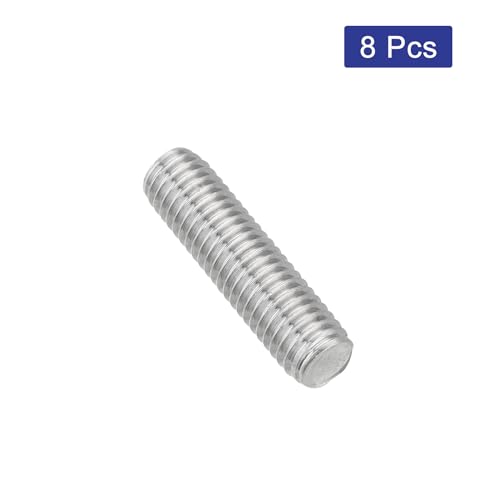 QUARKZMAN 4 Stück Gewindestangen, M8 x 30mm, 304 Edelstahl, Gewindestab mit metrischem Vollgewinde, M8-1.25 Gewindestift für Möbel- und Maschinenmontage