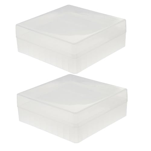 KICHOUSE 2pcs Box Tube Box Small Tube Rack Small Tube Freezer Storage Vial Holder Test Tube Holder Microsmall Tube Storage Small Tube Case Freezer Storage Organizer Pp Transparent