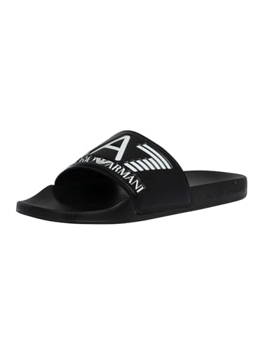 EA7 Scarpe da bagno da uomo con logo (Nero, Sistema Taglie Calzature EU, Adulto, Uomo, Numero, Media, 40)