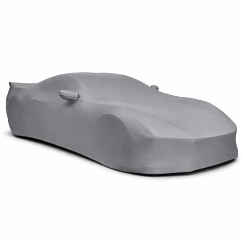 SR1 Performance USA Ultraguard Corvette Car Cover Custom Fit for C8 Corvette (2020-2026) – Indoor Stretch Satin Dust Protection, Soft Breathable Snug Fit (Dark Gray)