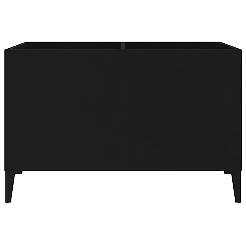Meuble de rangement multimedia noir pour ranger vinyles - 5
