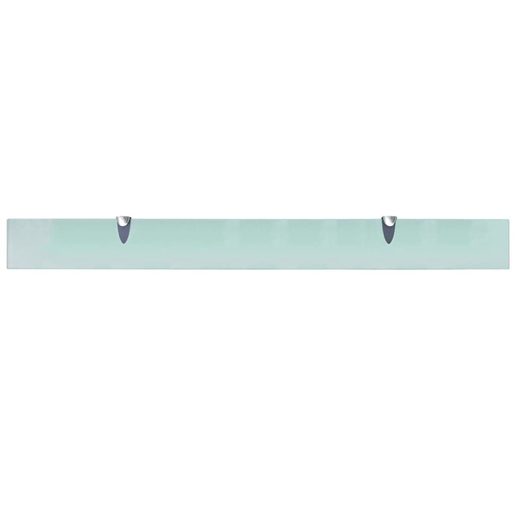 vidaXL Wall Floating Shelf Panel Glass Sheet Plate Storage Room Shelving Display, Transparent, 100 x 10 cm - Image 4