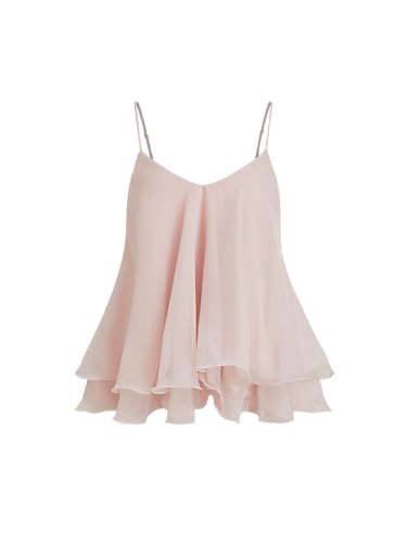 CIDER Y2k Shirt Ruffle Hem Knotted Mesh Cami Top Sleeveless