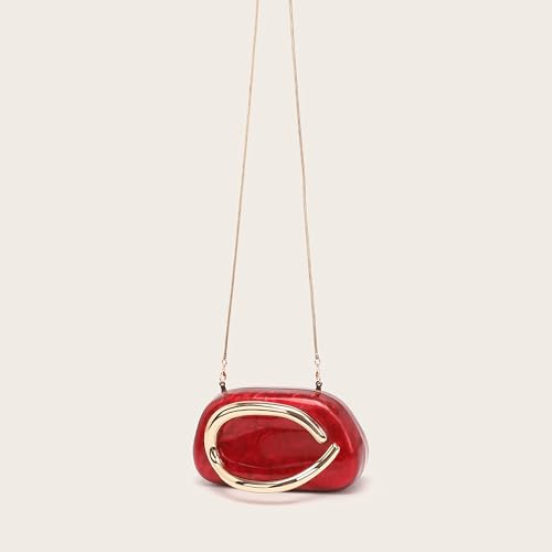 Image of Acrylic Clutch Purse for Women Marbling Evening Wedding Handbags Acrylic Shell Box Purses for Party Prom Cocktail