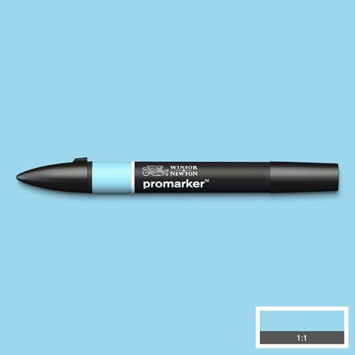 Image of Winsor & Newton Promarker, Alcohol Based Markers, Arctic Blue (B138), Double Tipped Drawing Marker Set for Artists, Graphic Designers, Illustrators - Chisel & Fine Twin Tip, Streak Free Coverage