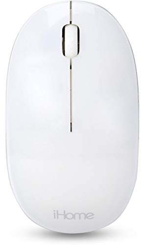 Ihome Bluetooth Mac Mouse With Scroll Wheel, 3-Buttons, 1600 Dpi, Laptops And Computers, Slim And Compact, Right Or Left Hand Use, White (Renewed) #TOP15