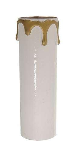 B&P Lamp® Standard Base, Plastic Candle Cover, Black/Gold